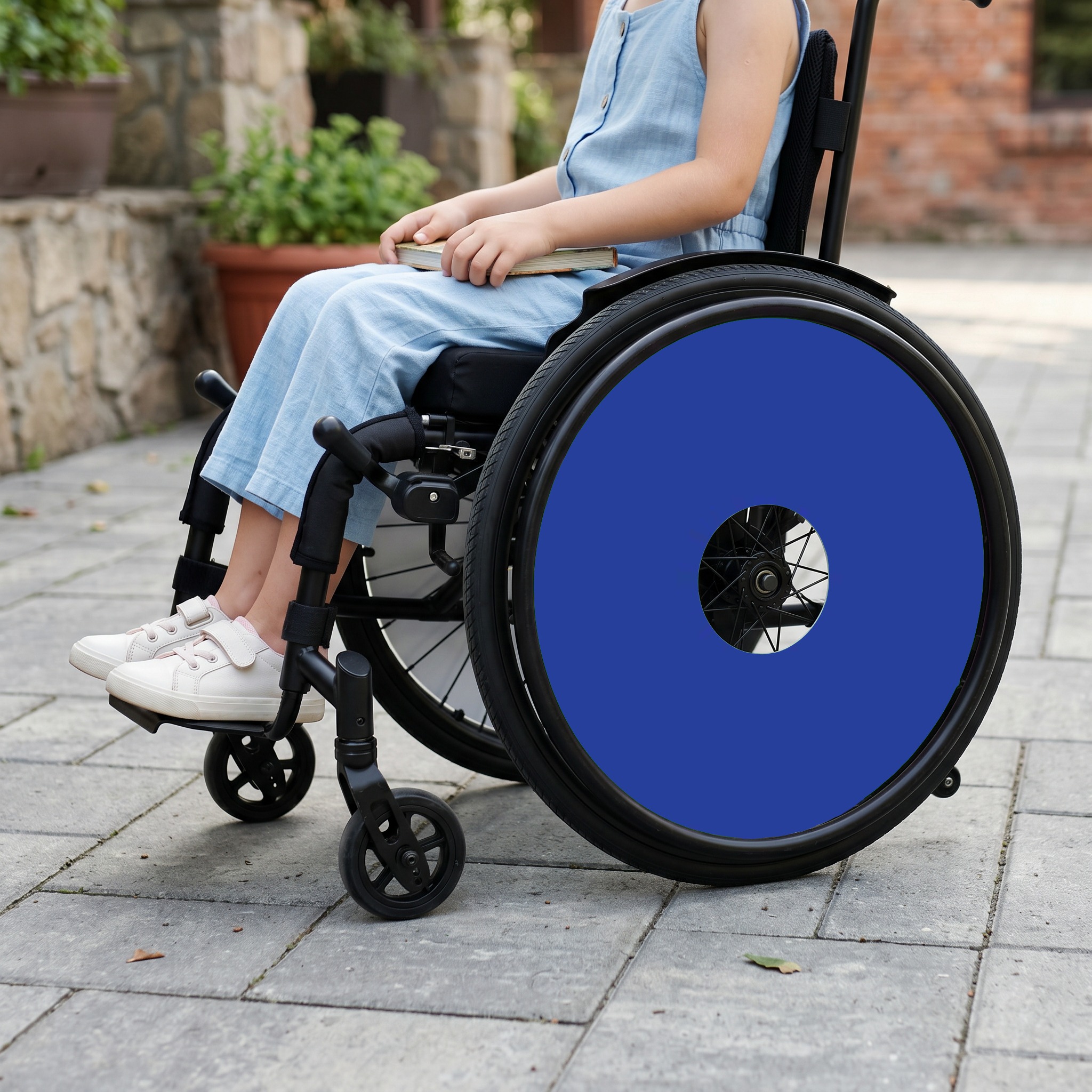 Rolstoel Spaakbeschermer Kleur Blauw (Nr.101), per set van 2 stuks - Afbeelding 2