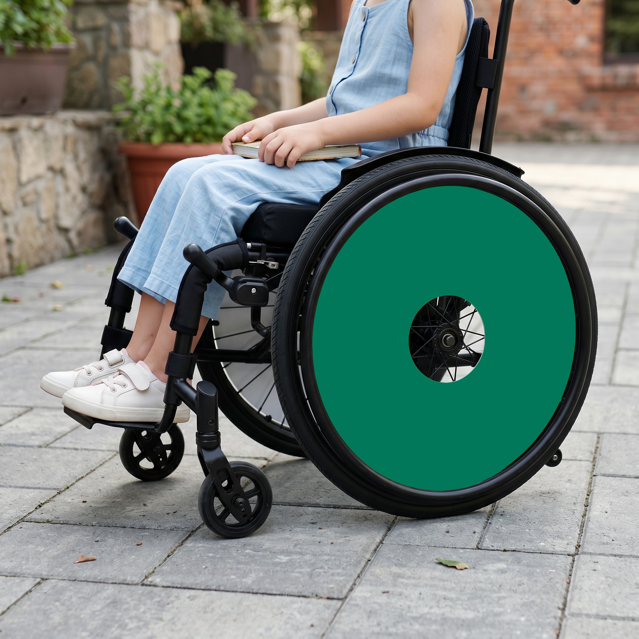 Rolstoel Spaakbeschermer Kleur Groen (Nr.104), per set van 2 stuks - Afbeelding 2