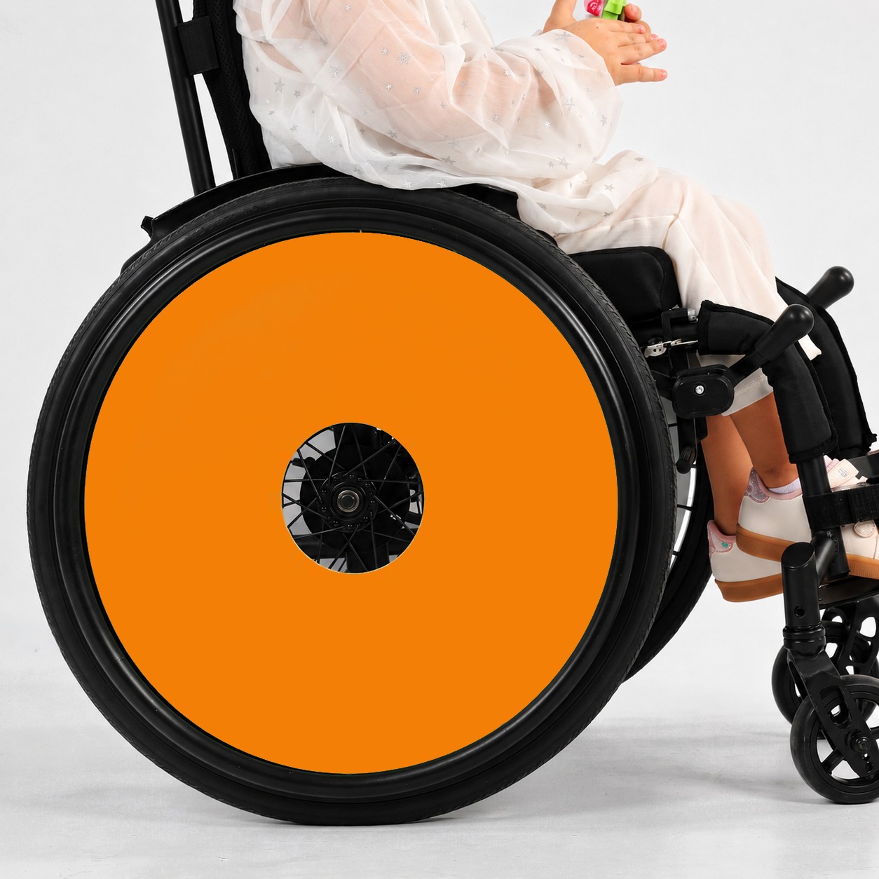 Rolstoel Spaakbeschermer Kleur Oranje (Nr.105), per set van 2 stuks