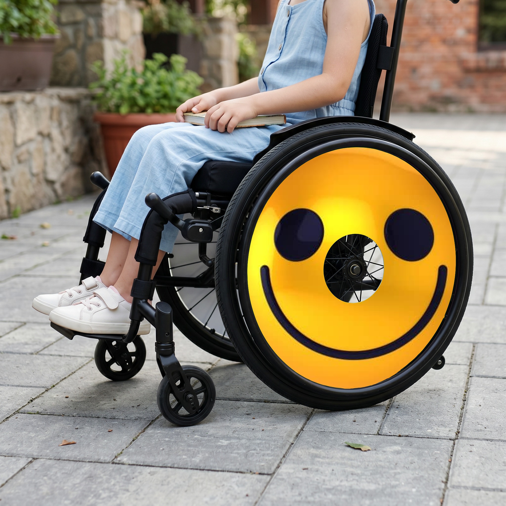 Rolstoel Spaakbeschermer Smiley (Nr.3049), per set van 2 stuks - Afbeelding 2