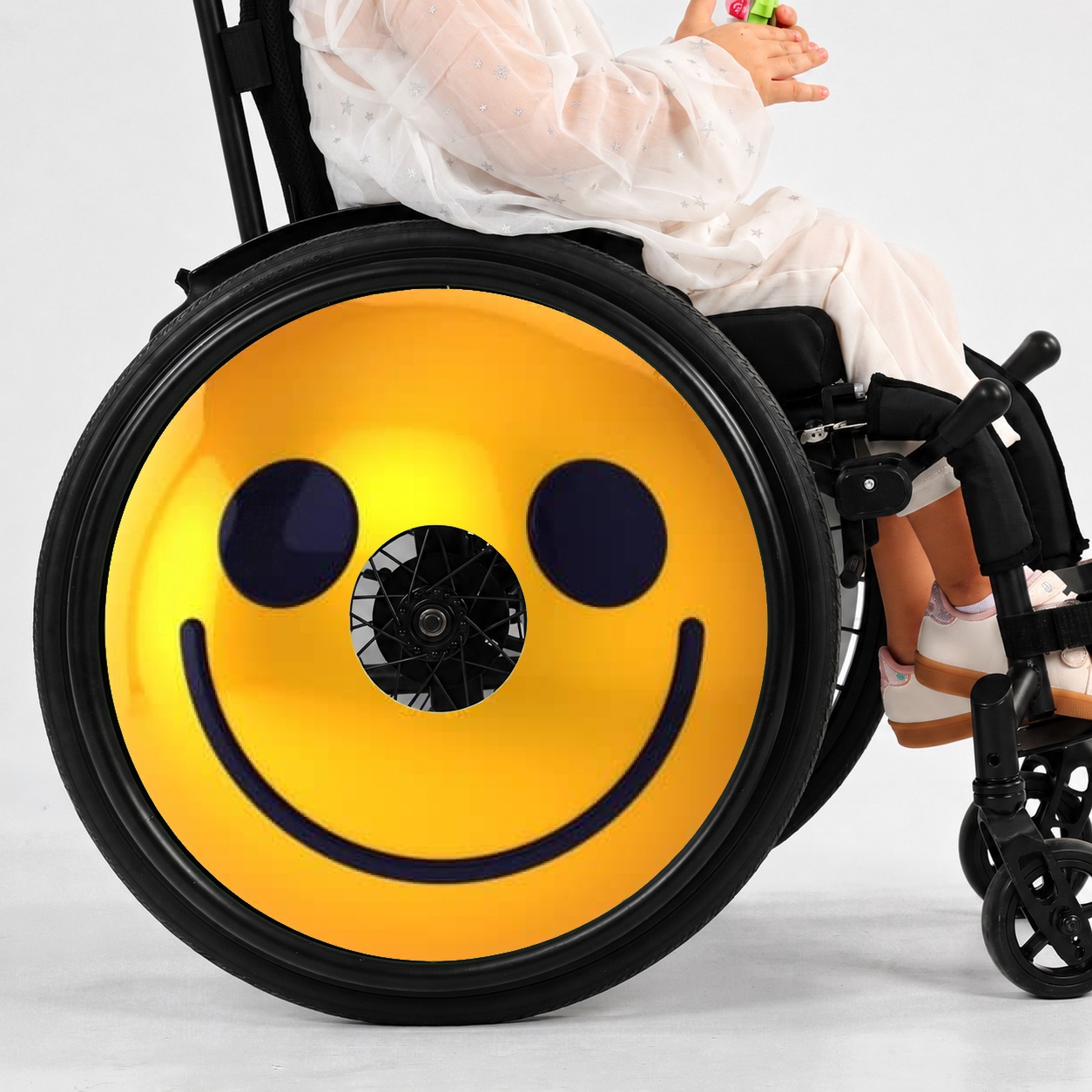 Rolstoel Spaakbeschermer Smiley (Nr.3049), per set van 2 stuks