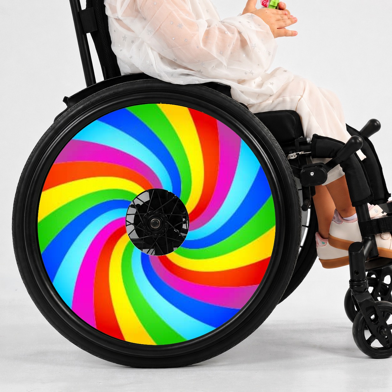 Rolstoel Spaakbeschermer Regenboog (Nr.3071), per set van 2 stuks