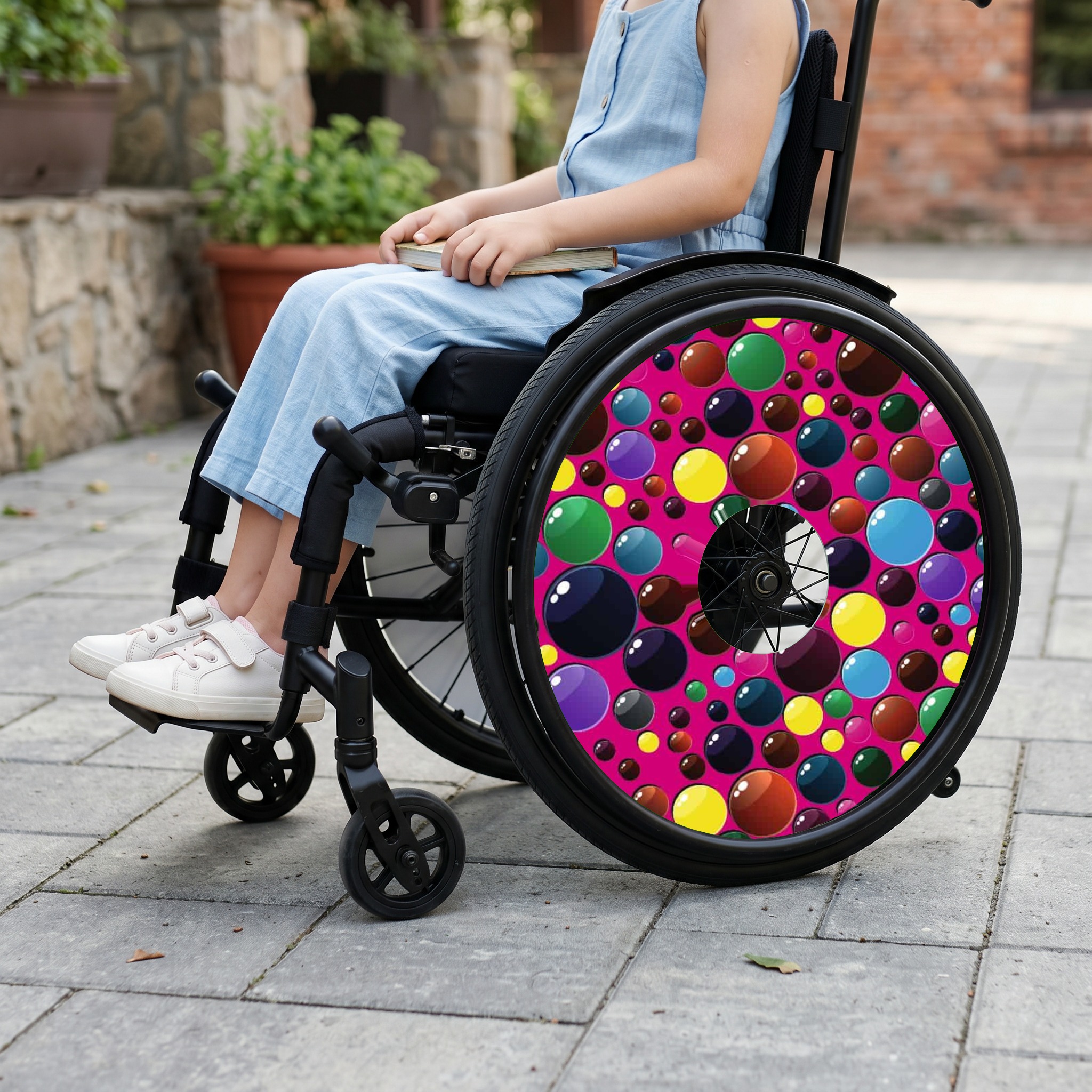 Rolstoel Spaakbeschermer Smarties (Nr.3214), per set van 2 stuks - Afbeelding 2