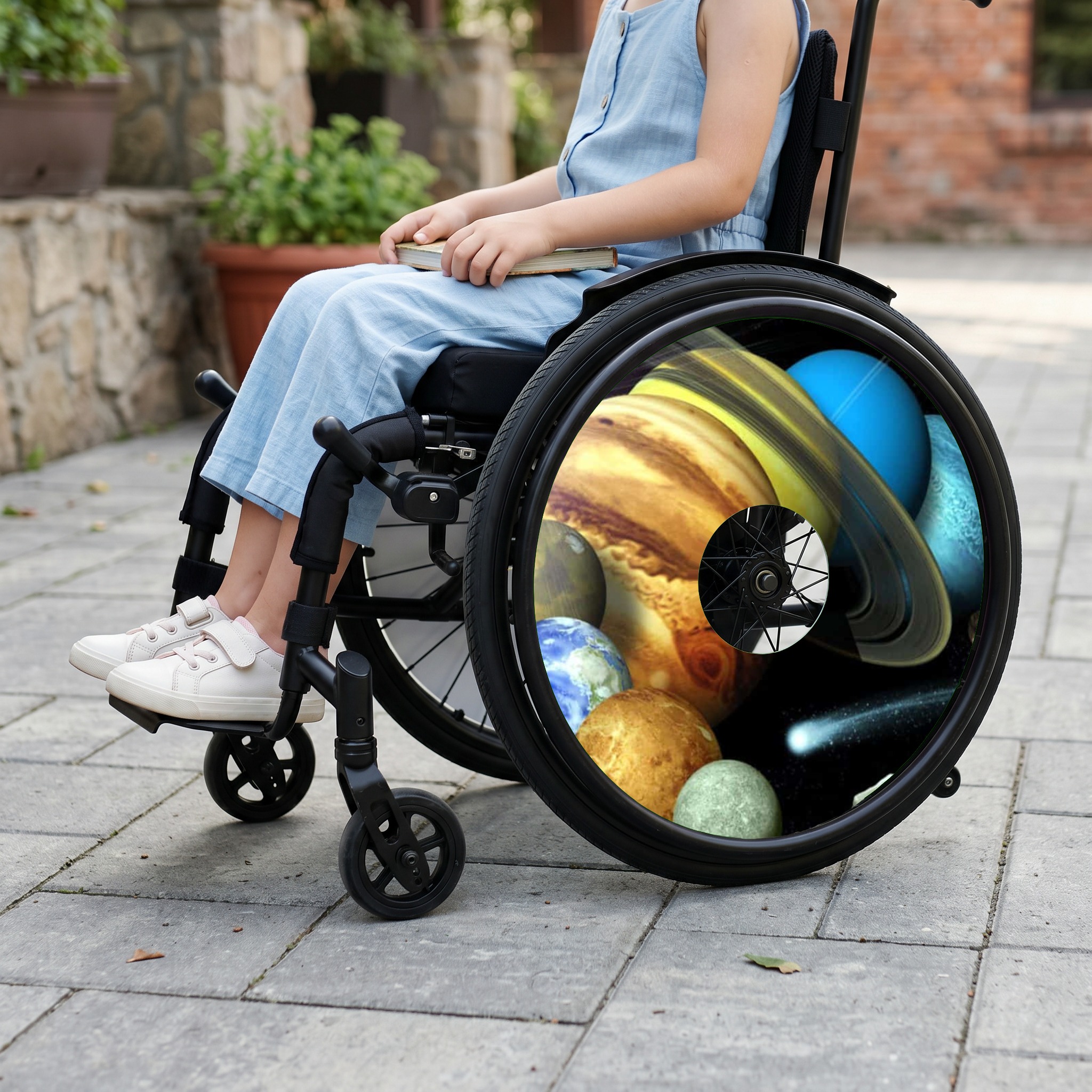 Rolstoel Spaakbeschermer Planeten (Nr.3217), per set van 2 stuks - Afbeelding 2