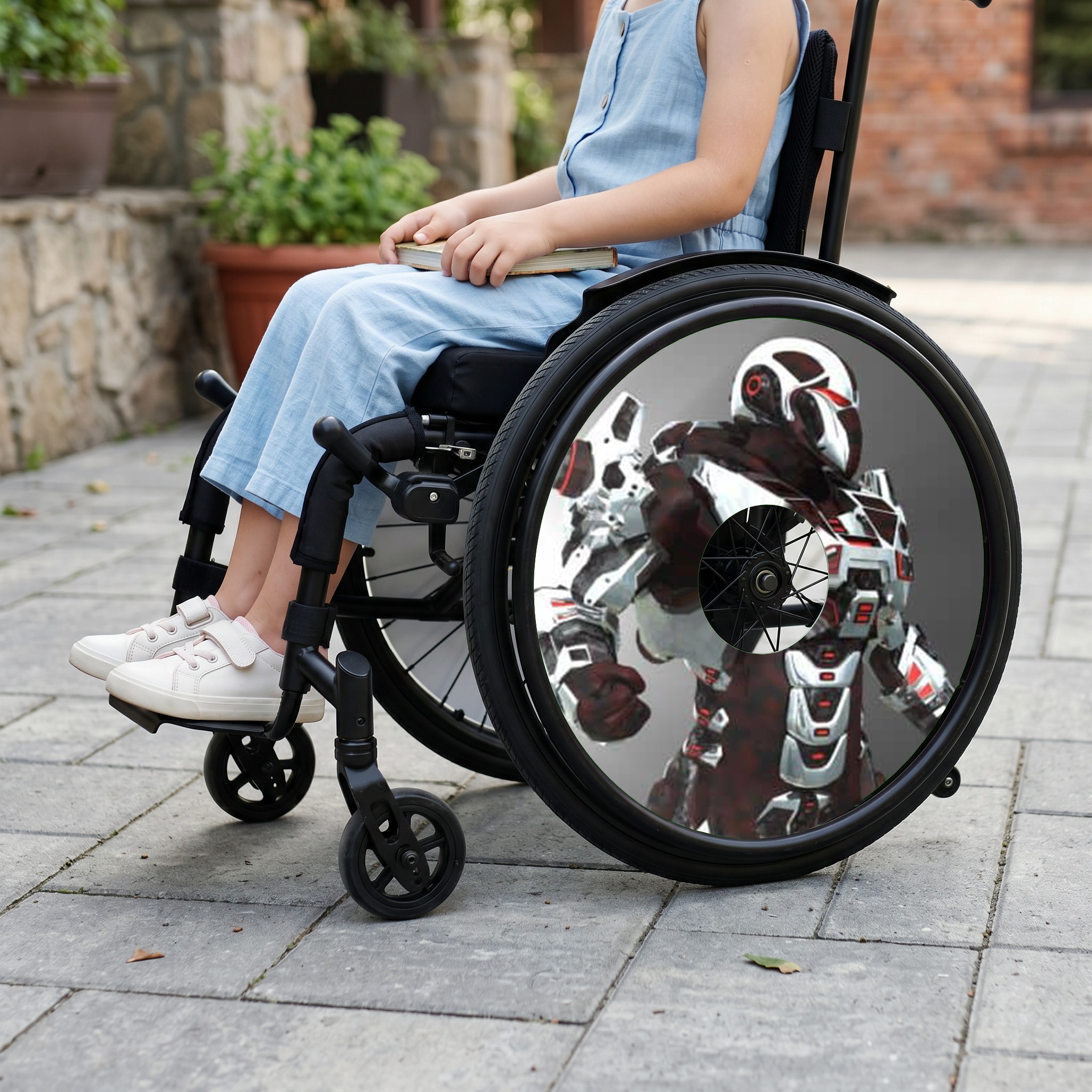 Rolstoel Spaakbeschermer Robot (Nr.3219), per set van 2 stuks - Afbeelding 2