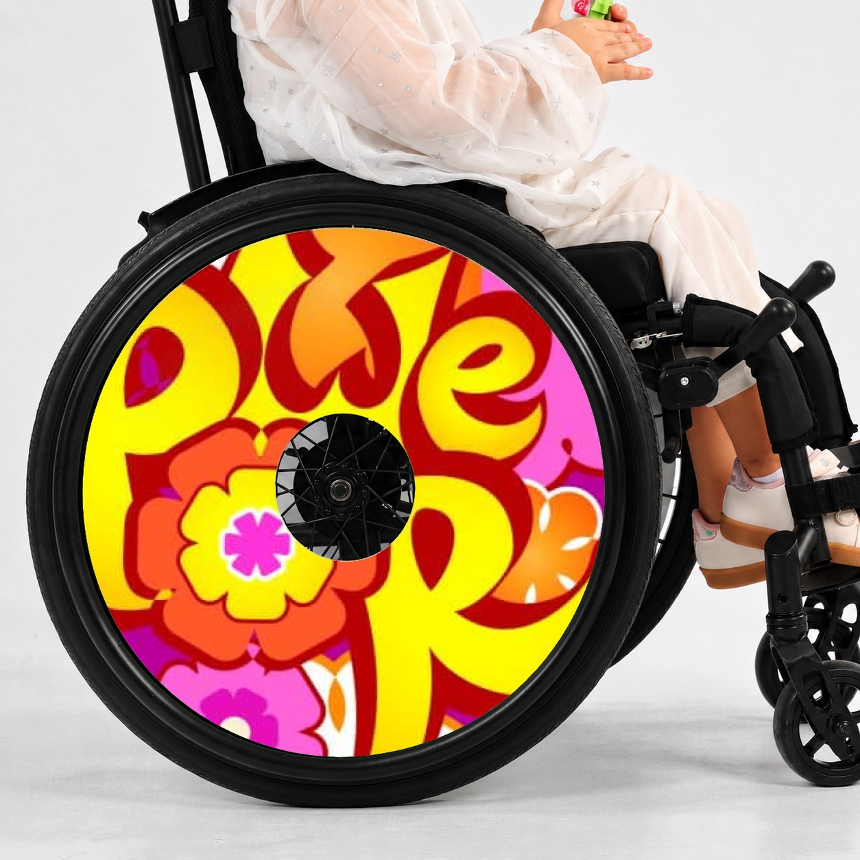 Rolstoel Spaakbeschermer Flower Power (Nr.3270), per set van 2 stuks