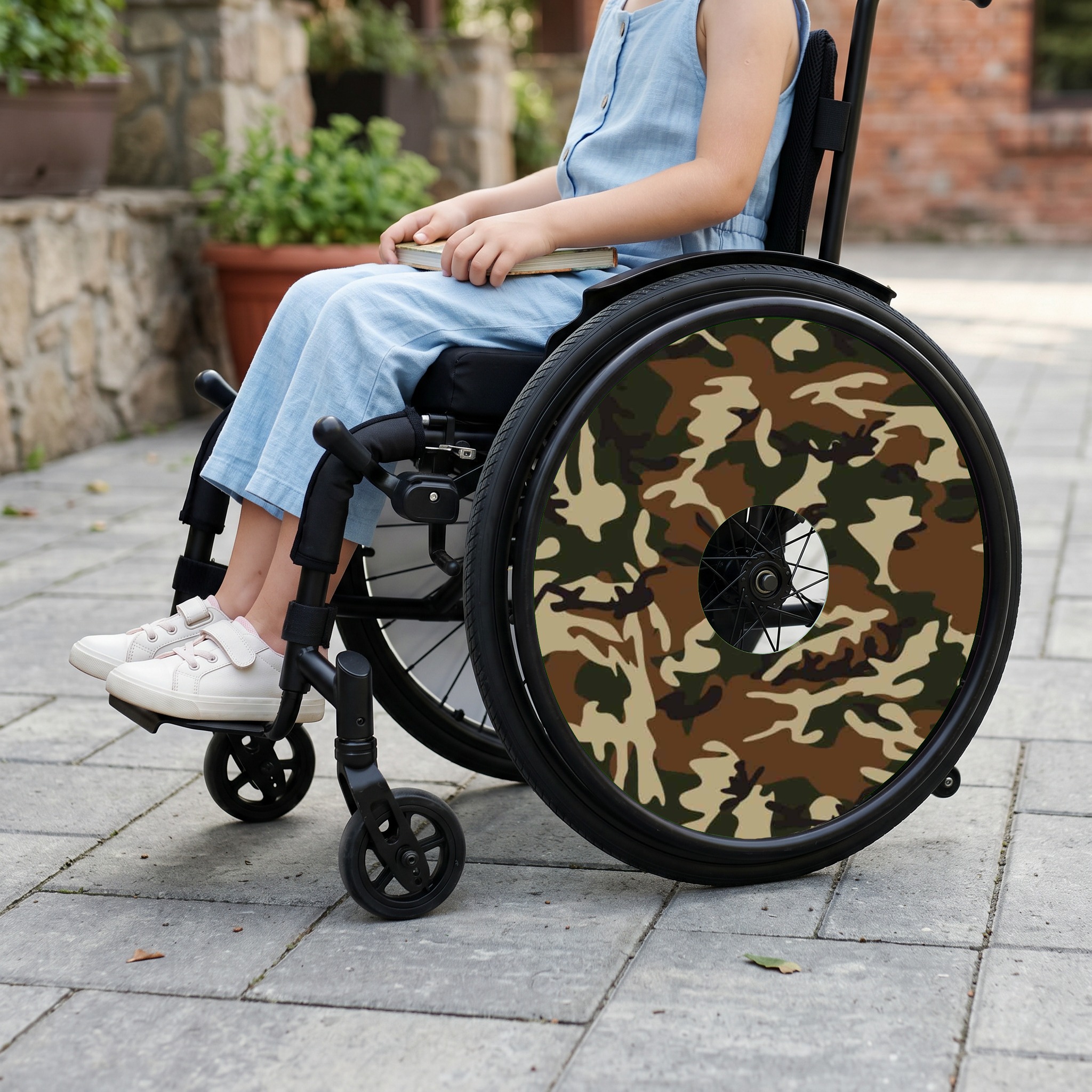 Rolstoel Spaakbeschermer Camouflage (Nr.3285), per set van 2 stuks - Afbeelding 2