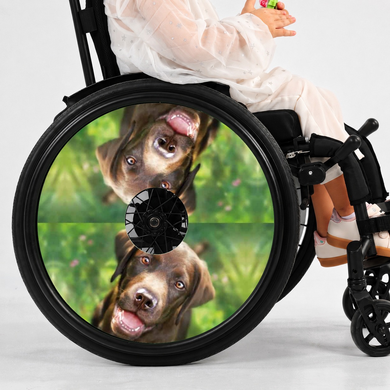 Rolstoel Spaakbeschermer Hond (Nr.3314), per set van 2 stuks