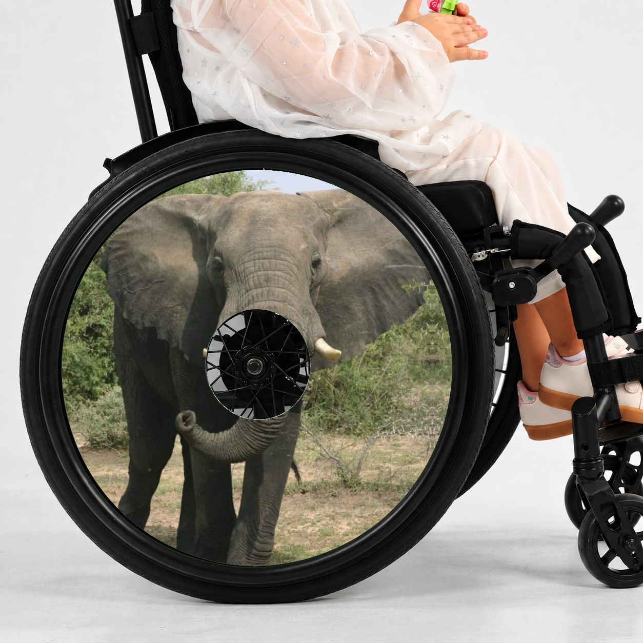 Rolstoel Spaakbeschermer Olifant (Nr.3323), per set van 2 stuks