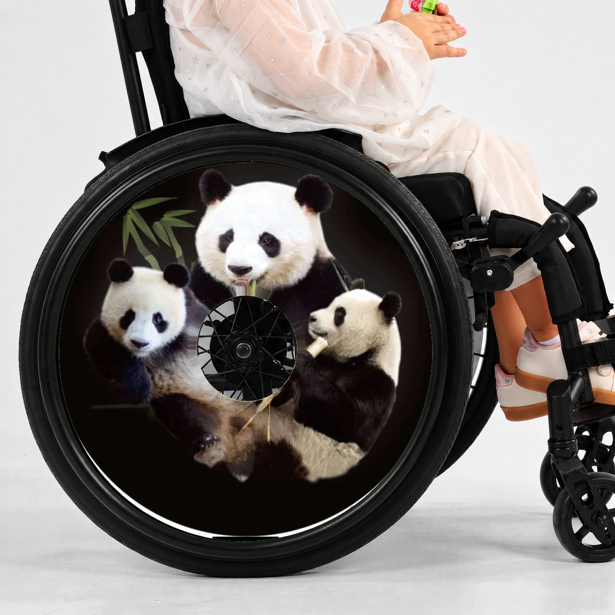 Rolstoel Spaakbeschermer Panda (nr.3332), per set van 2 stuks