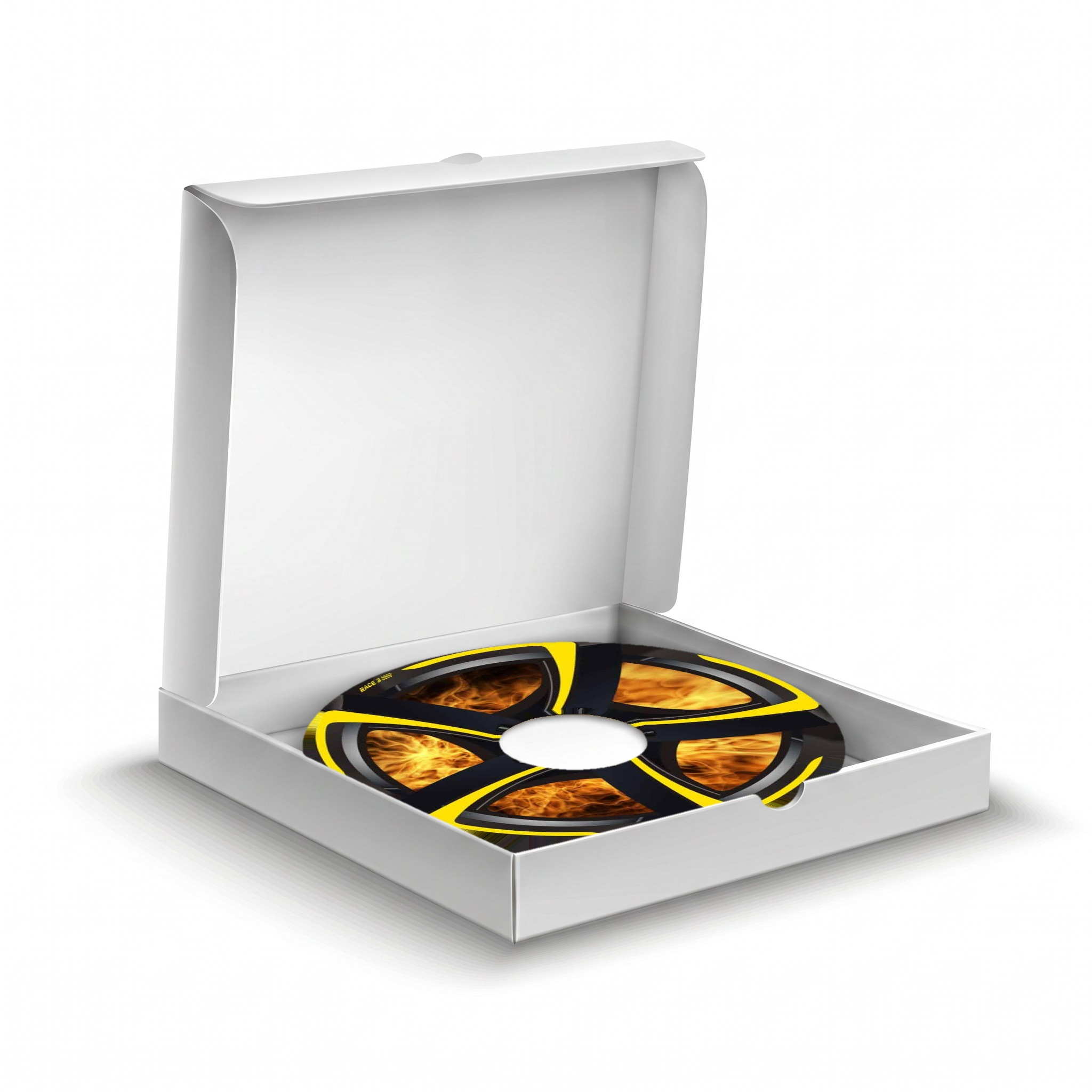 Rolstoel Spaakbeschermer Velg, kleur geel met vuur (Nr.3519), per set van 2 stuks - Afbeelding 3