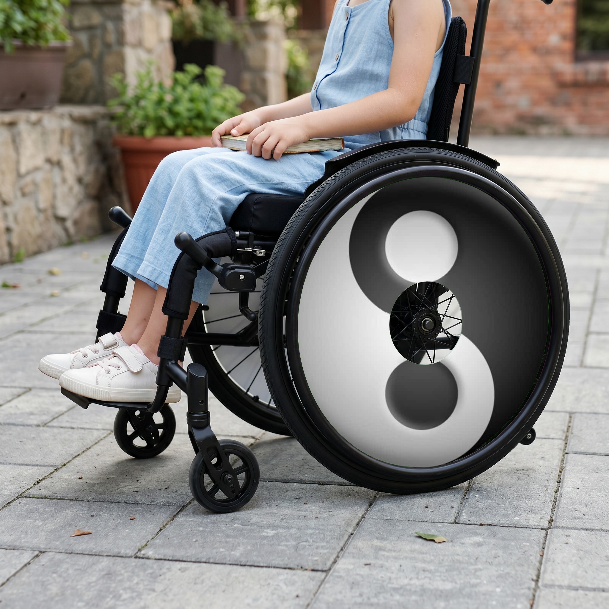 Rolstoel Spaakbeschermer Yin en Yang (nr.3735), per set van 2 stuks - Afbeelding 2